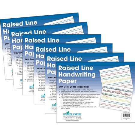 BARKER CREEK Raised Line Handwriting Paper, 300 sheets/Package 5503-06